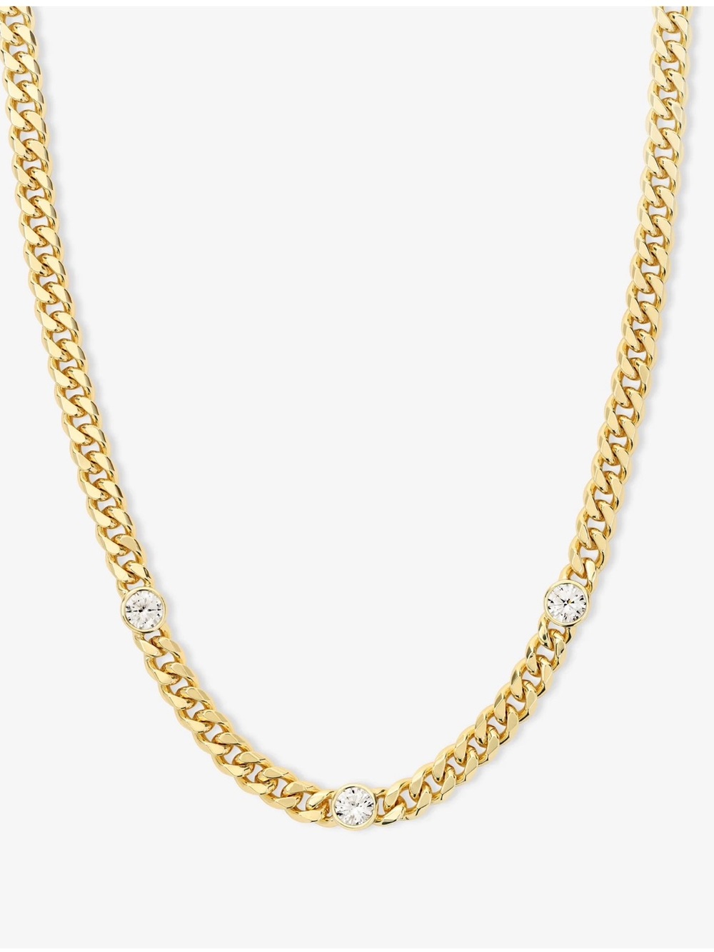 💎Melinda Maria Cuban Chain Necklace with Diamondettes- 6.8mm💎